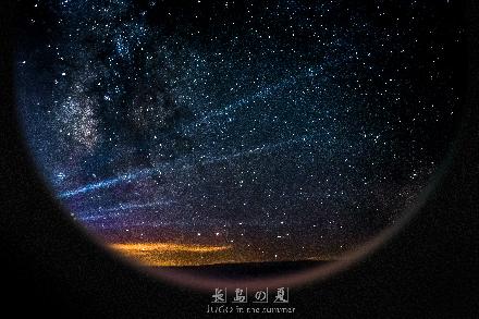 六叔此行最得意的一张照片,飞机上拍摄的星空.