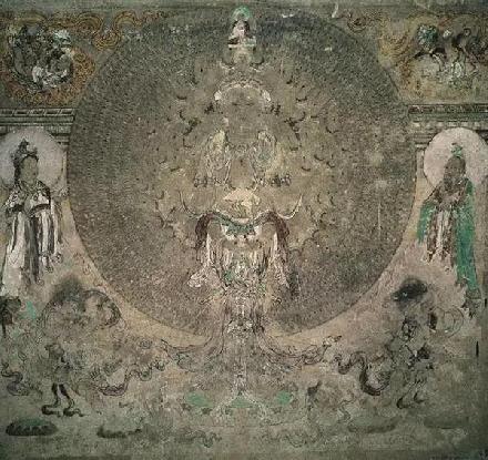  莫高窟第3窟-元-铁线描-千手千眼观音经变2>